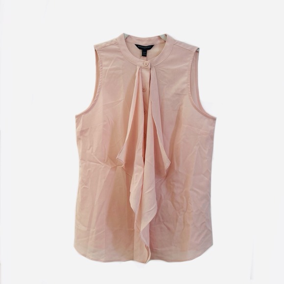 Banana Republic Tops - Banana Republic Rose Smoke Sleeveless Cascade Blouse Women's Size Petite XSP NWT
